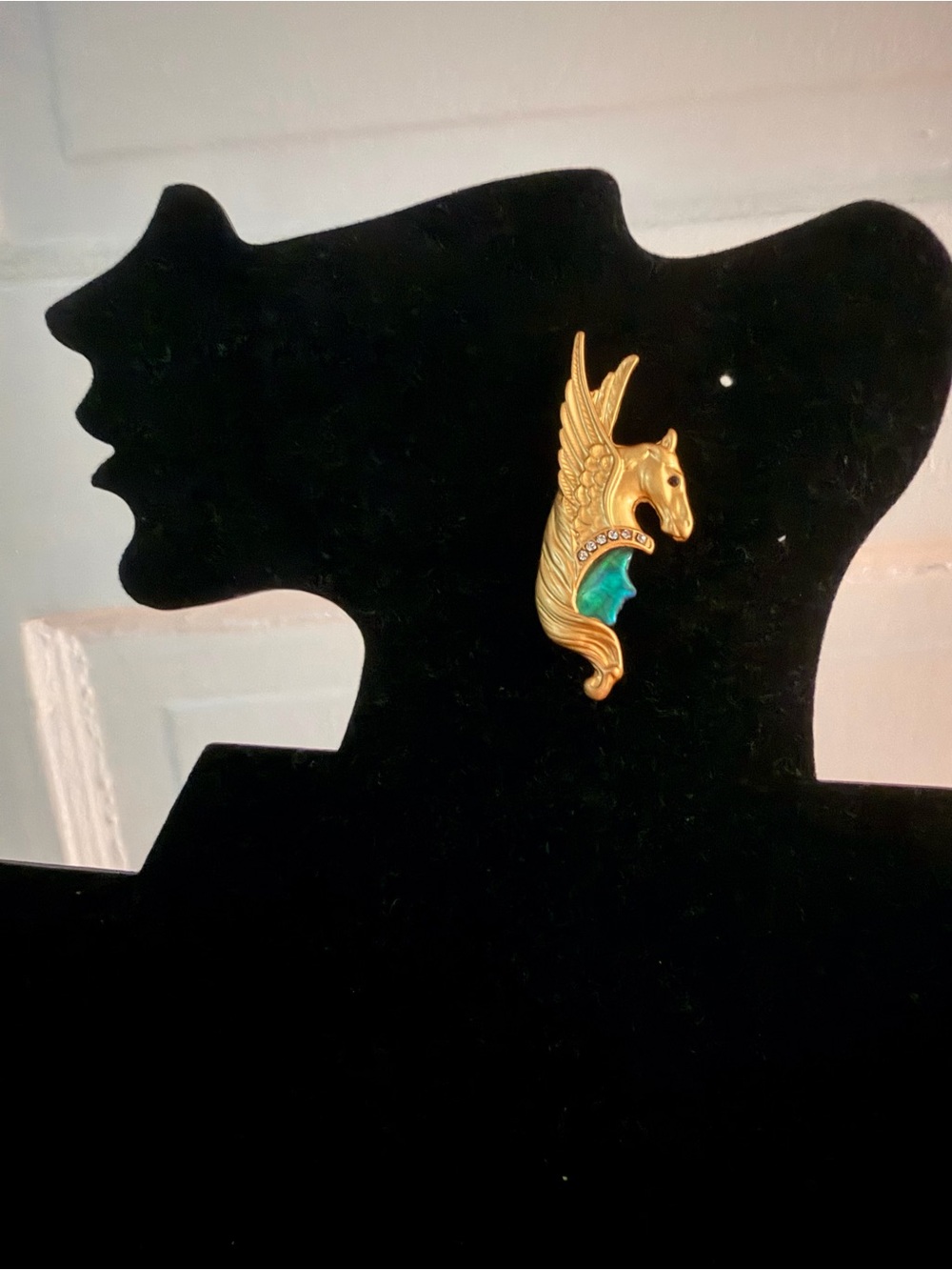 Vintage Signed Two Squirrel Pegasus Earrings- Women Jewelry